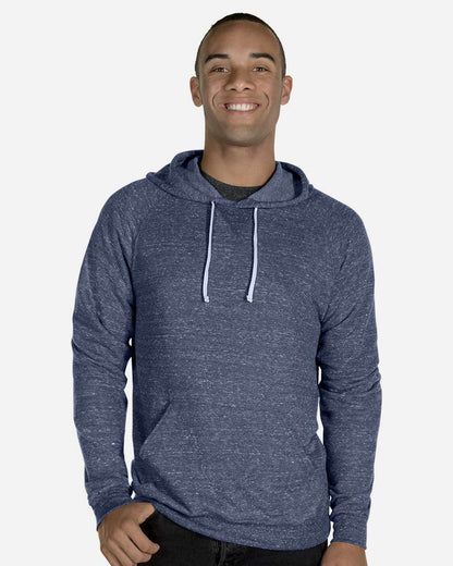 Unisex Snow Heather French Terry Raglan Hooded Sweatshirt