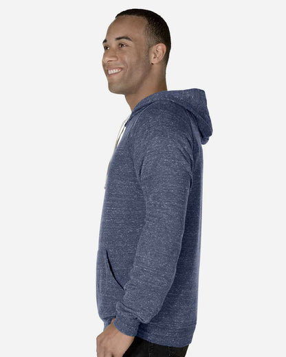Unisex Snow Heather French Terry Raglan Hooded Sweatshirt