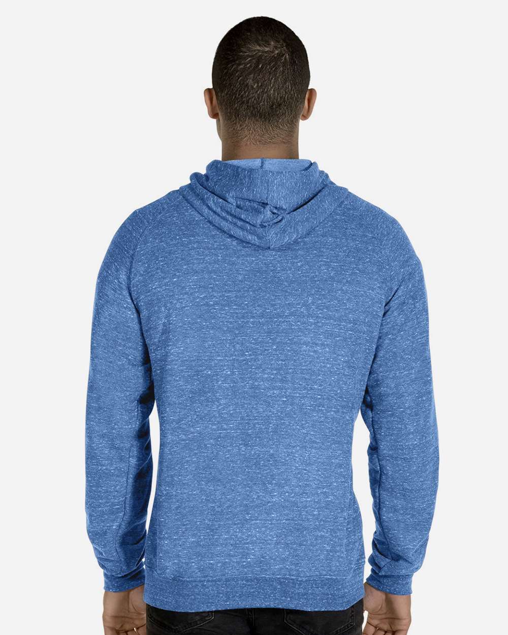 Unisex Snow Heather French Terry Raglan Hooded Sweatshirt