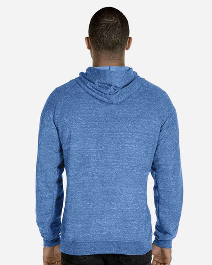 Unisex Snow Heather French Terry Raglan Hooded Sweatshirt