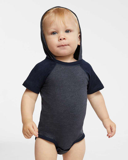 Infant Fine Jersey Raglan Bodysuit with Hood & Ears