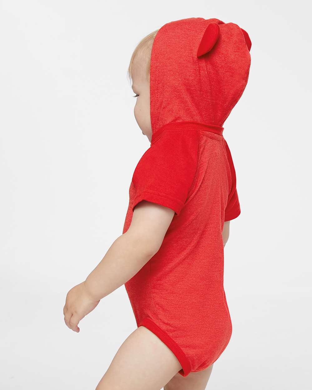 Infant Fine Jersey Raglan Bodysuit with Hood & Ears