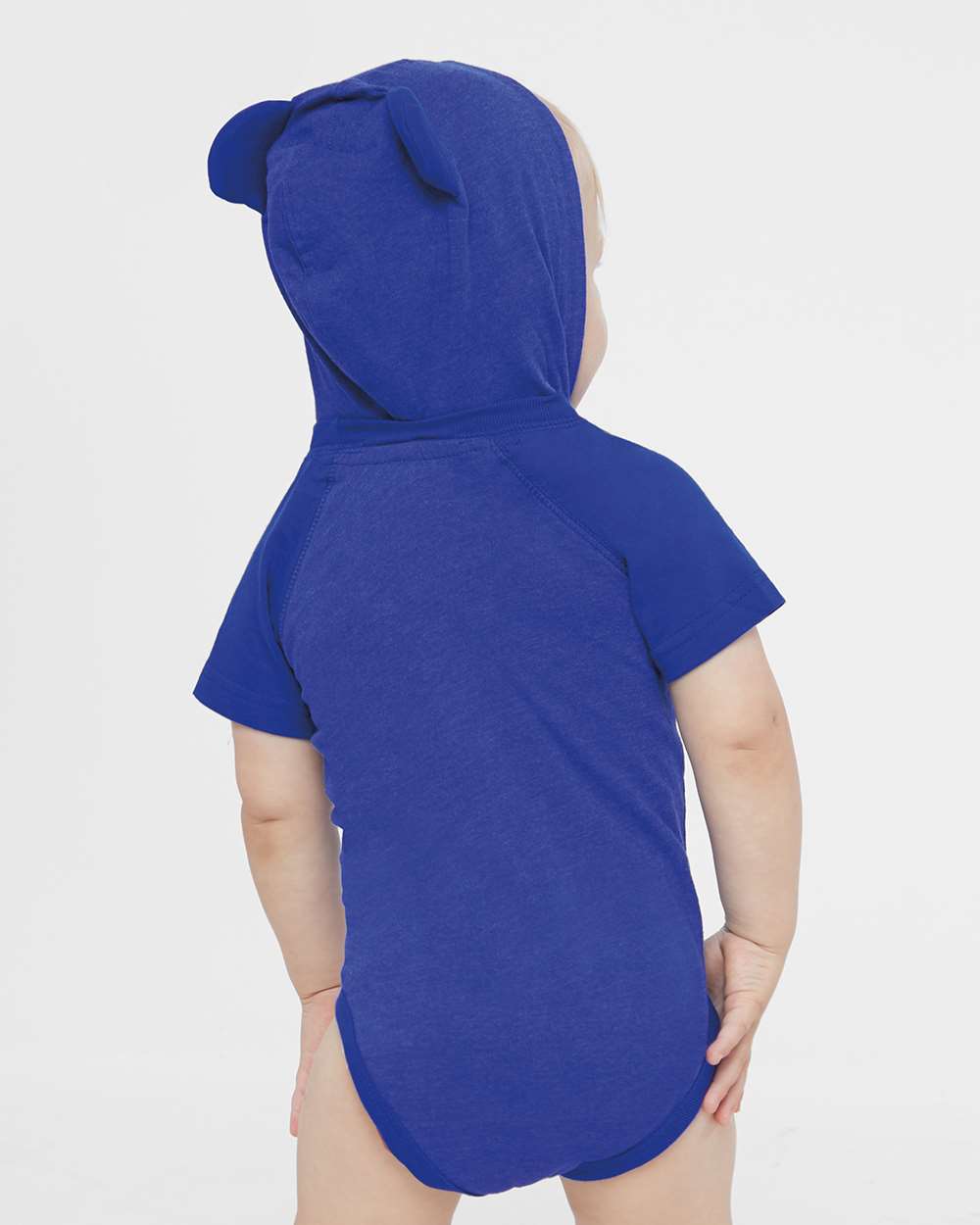 Infant Fine Jersey Raglan Bodysuit with Hood & Ears