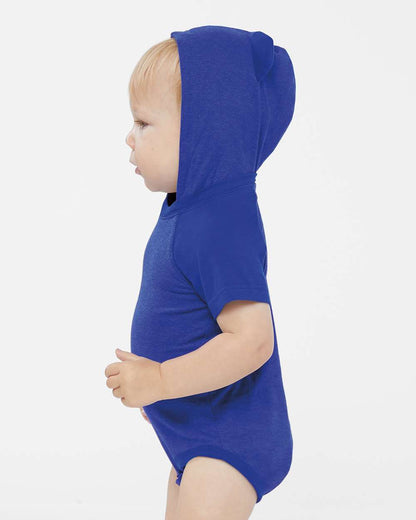 Infant Fine Jersey Raglan Bodysuit with Hood & Ears