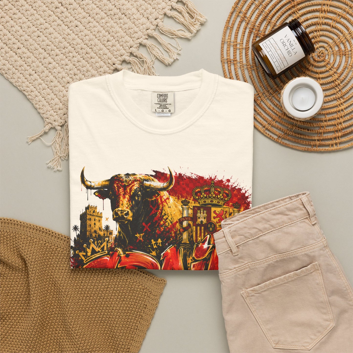 Spain Football World Cup 2026 'Furia Urbana' Graffiti Collage | Premium Graphic Tee