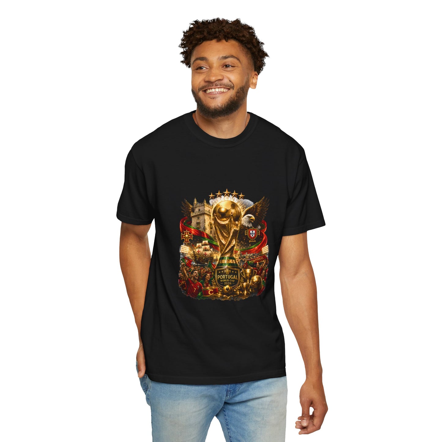 Portugal Football World Cup 2026 'Nação de Campeões' Epic Collage | Premium Graphic Tee