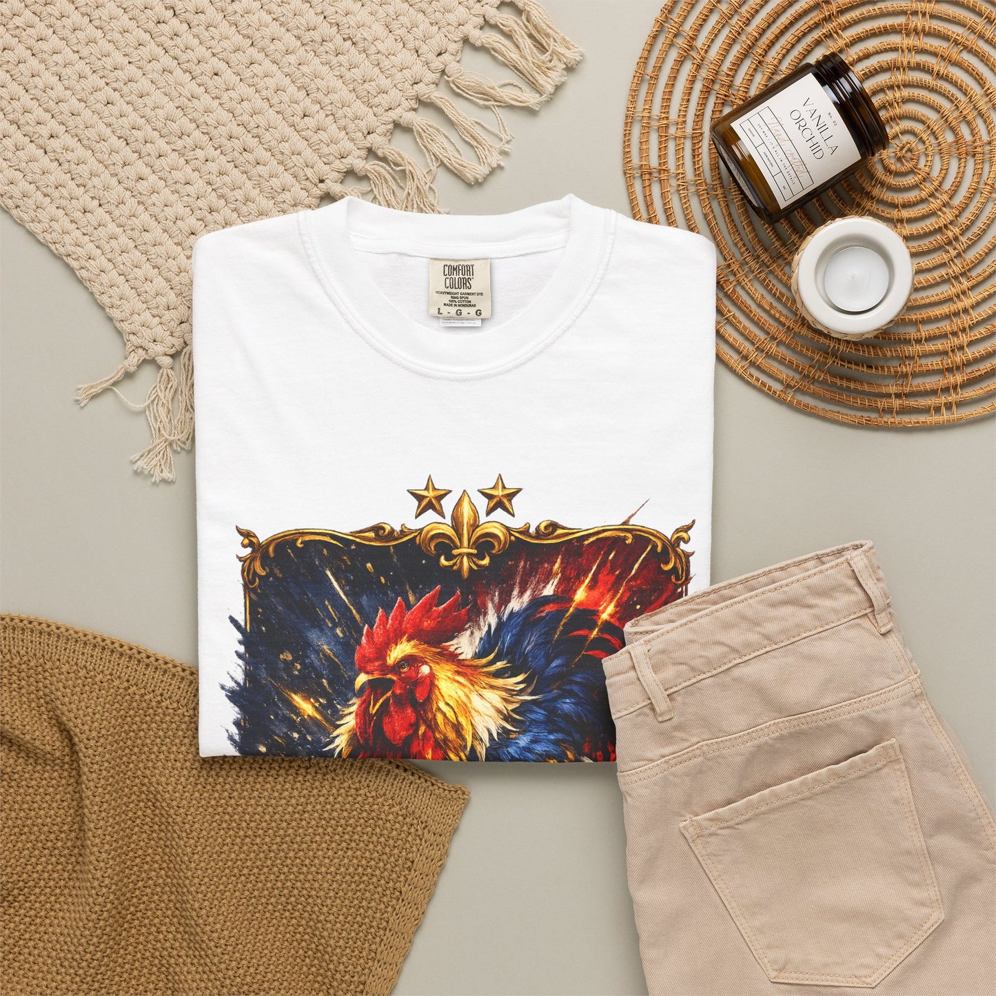France Football Gallic Rooster Kinetic Shield – Golden Glory | Premium Graphic Tee