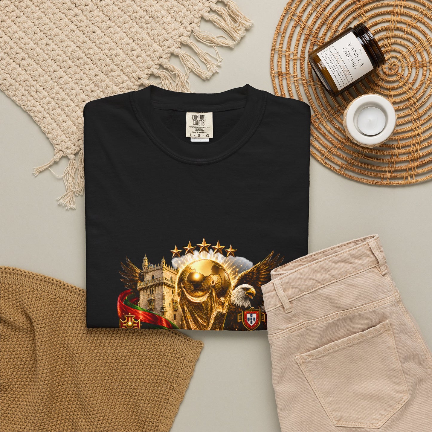 Portugal Football World Cup 2026 'Nação de Campeões' Epic Collage | Premium Graphic Tee