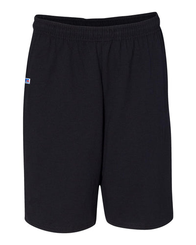 Russell Athletic Men's Cotton Shorts with Pockets, Premium - Black, X-Large