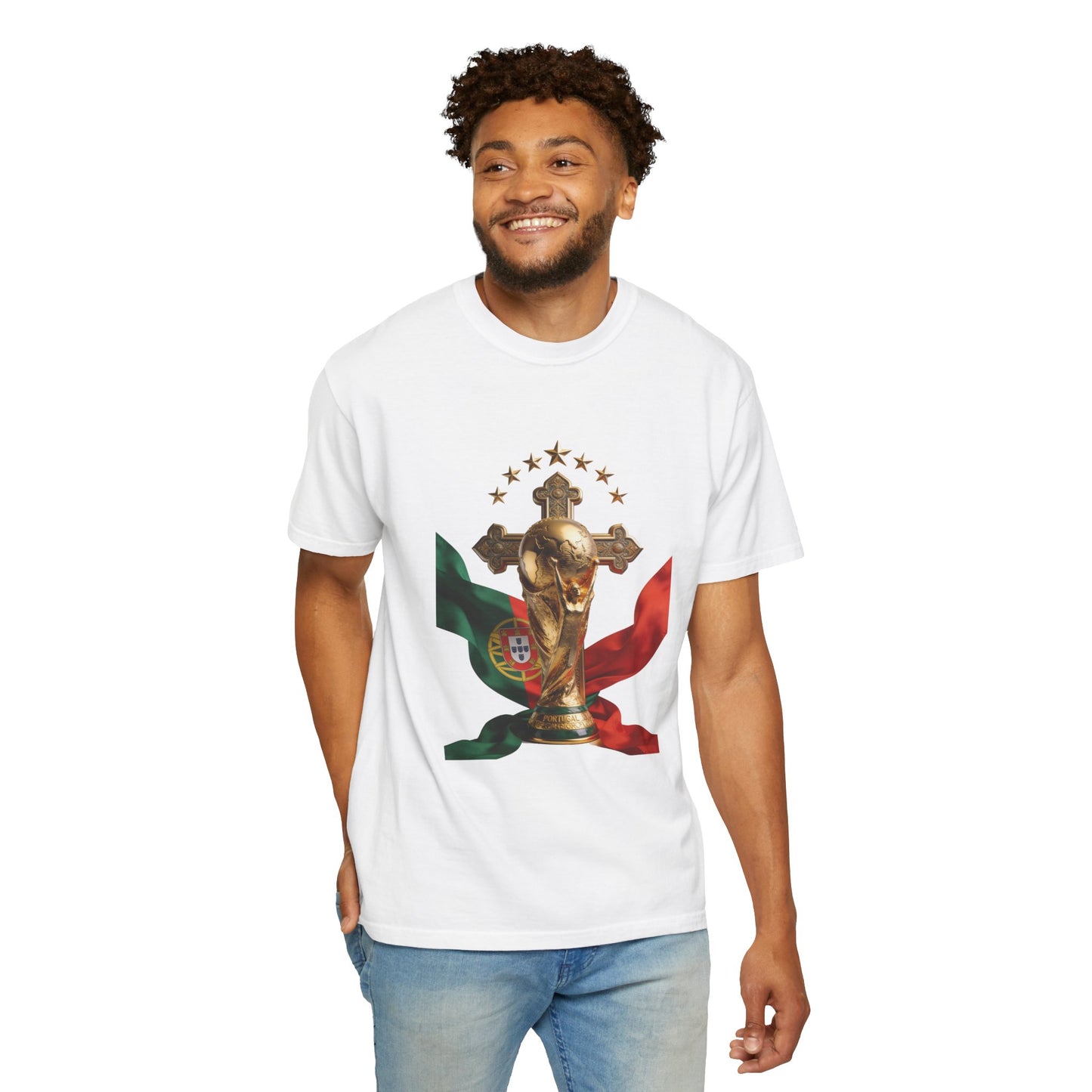 Portugal Football 'Cruz Sagrada' Majestic Trophy | Premium Graphic Tee