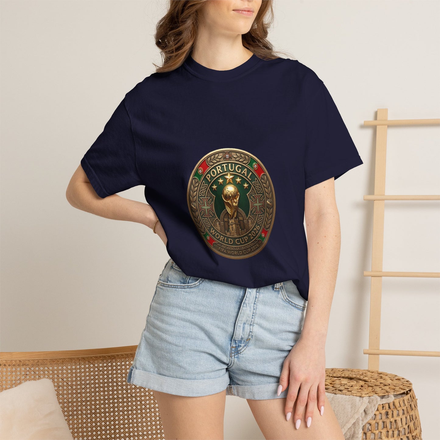 Portugal Football World Cup 2026 'Medalha de Honra' Round Medallion | Premium Graphic Tee