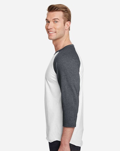 Premium Blend Ringspun Three-Quarter Sleeve Raglan Baseball T-Shirt