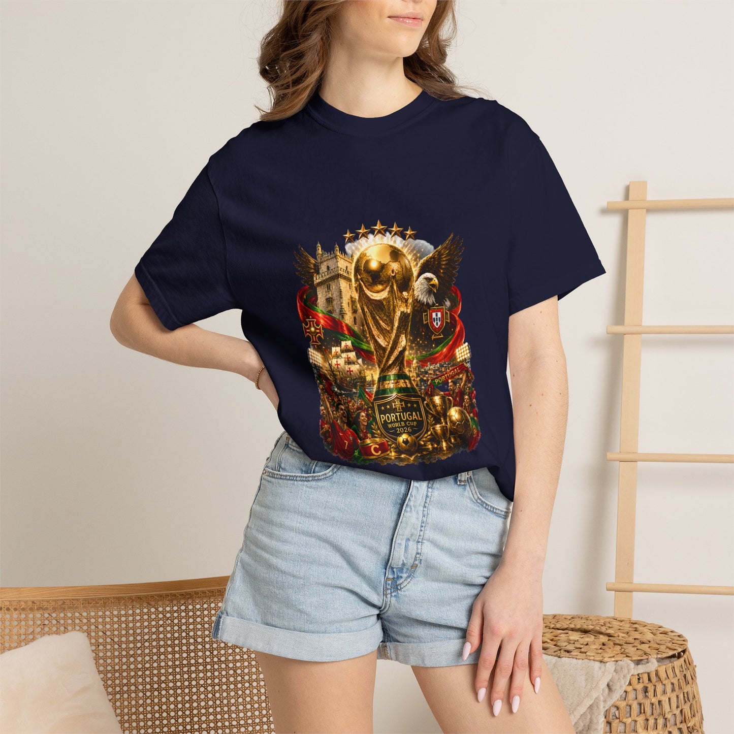 Portugal Football World Cup 2026 'Nação de Campeões' Epic Collage | Premium Graphic Tee