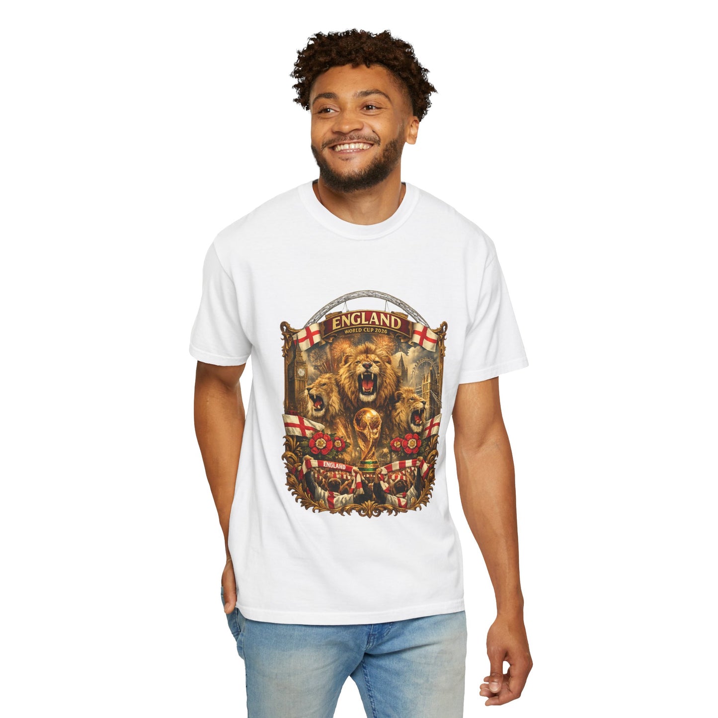 England World Cup 2026 London Celebration – Three Lions | Premium Graphic Tee