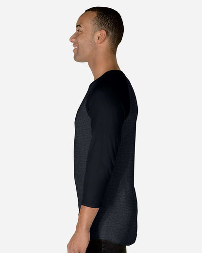 Premium Blend Ringspun Three-Quarter Sleeve Raglan Baseball T-Shirt