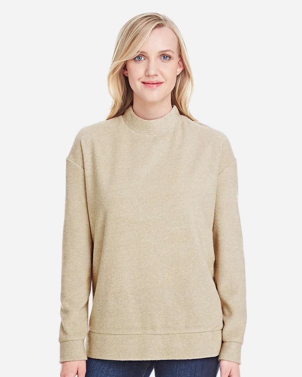 Women's Weekend Terry Mock Neck Pullover