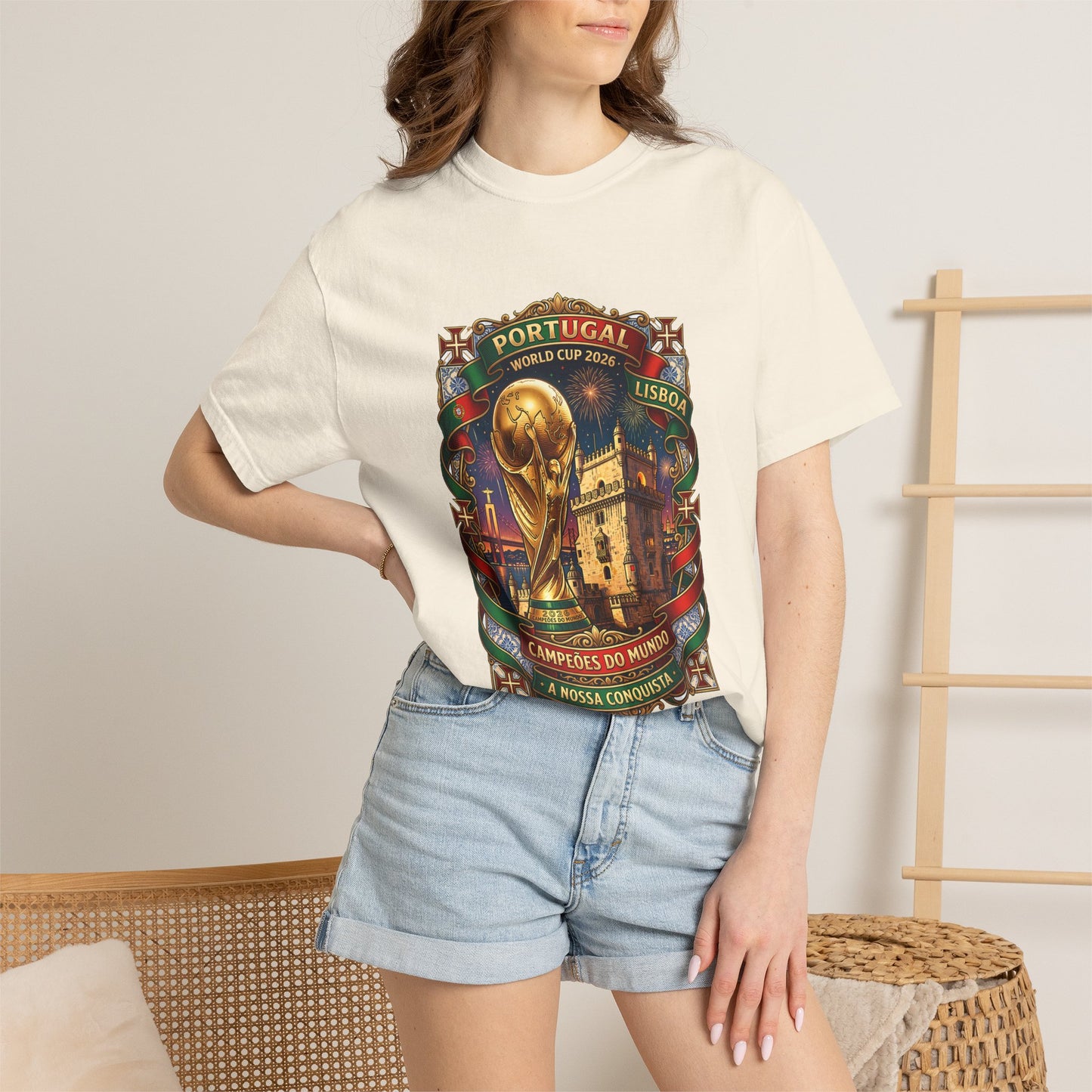 Portugal Football World Cup 2026 'A Nossa Conquista' Celebration Shield | Premium Graphic Tee