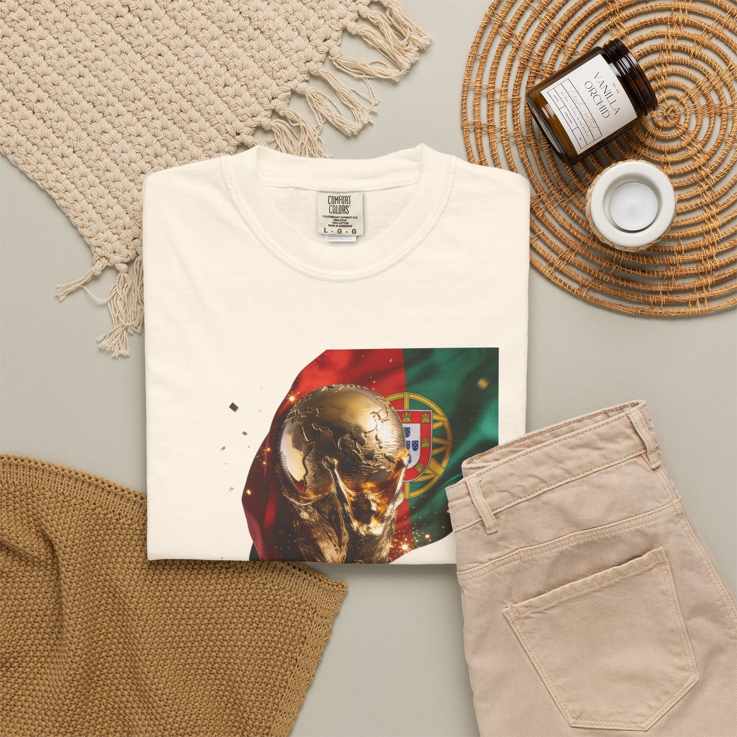 Portugal Football 'Taça de Glória' Wrapped Trophy Emblem | Premium Graphic Tee