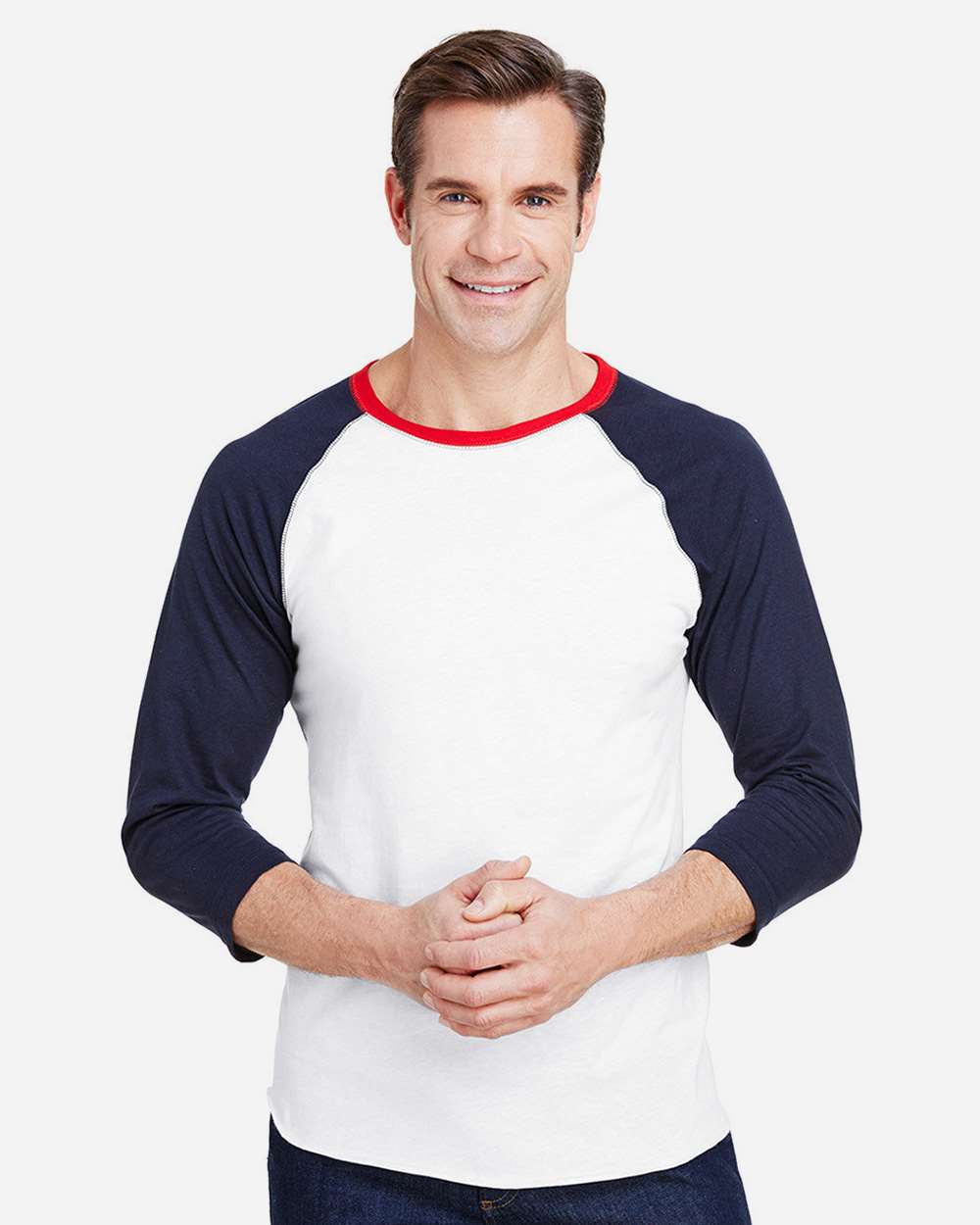 Men's Baseball Fine Jersey Three-Quarter Sleeve Tee