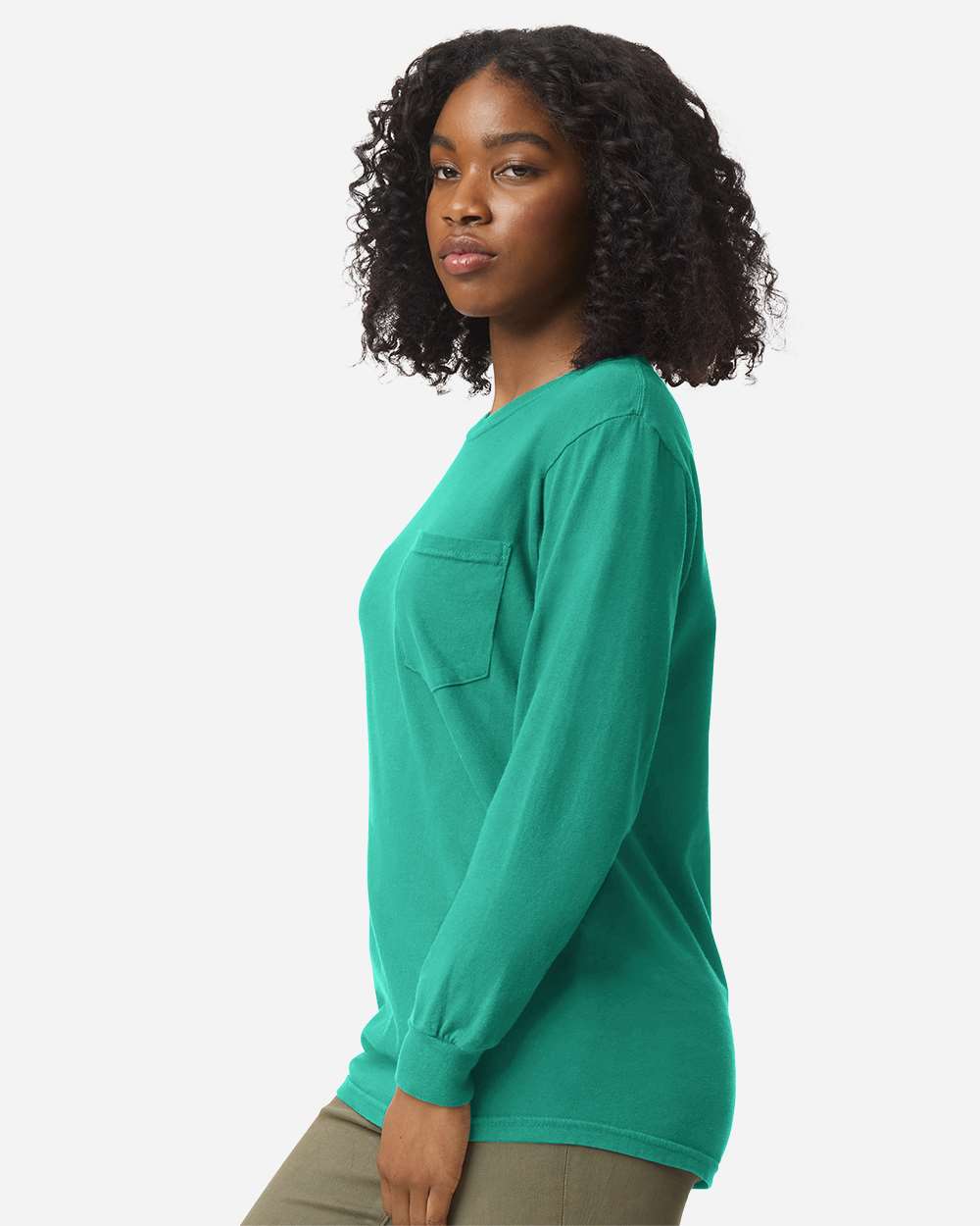 Unisex Garment-Dyed Heavyweight Long Sleeve Pocket T-Shirt