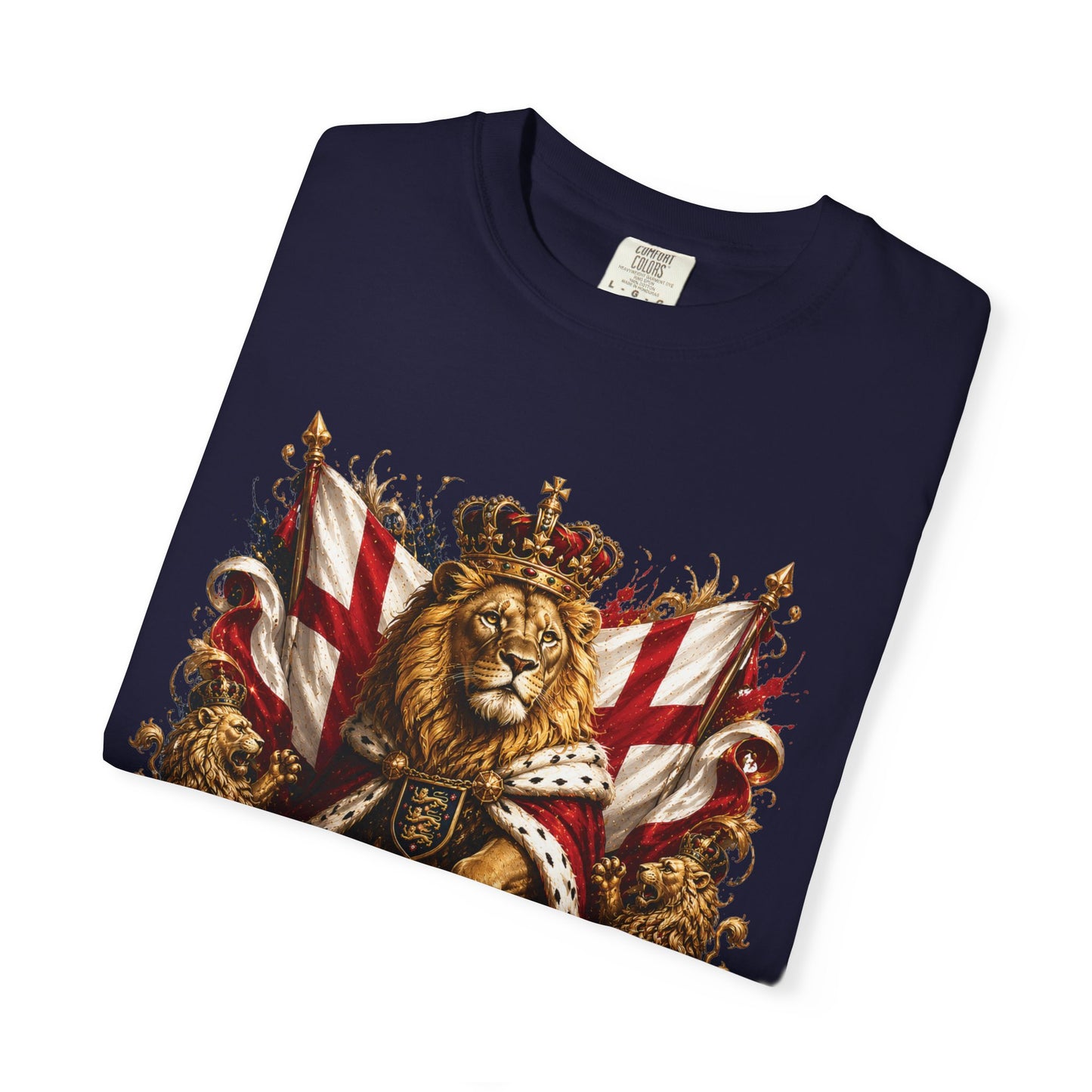 Sovereign Three Lions Crest – England Football Royal Legacy | Premium Graphic Tee