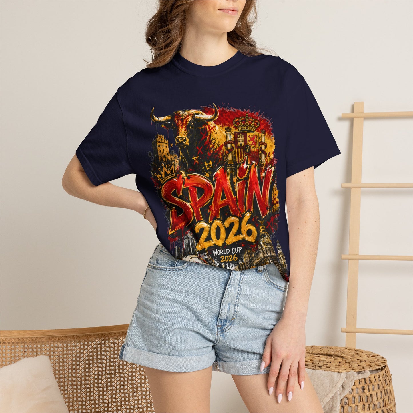 Spain Football World Cup 2026 'Furia Urbana' Graffiti Collage | Premium Graphic Tee