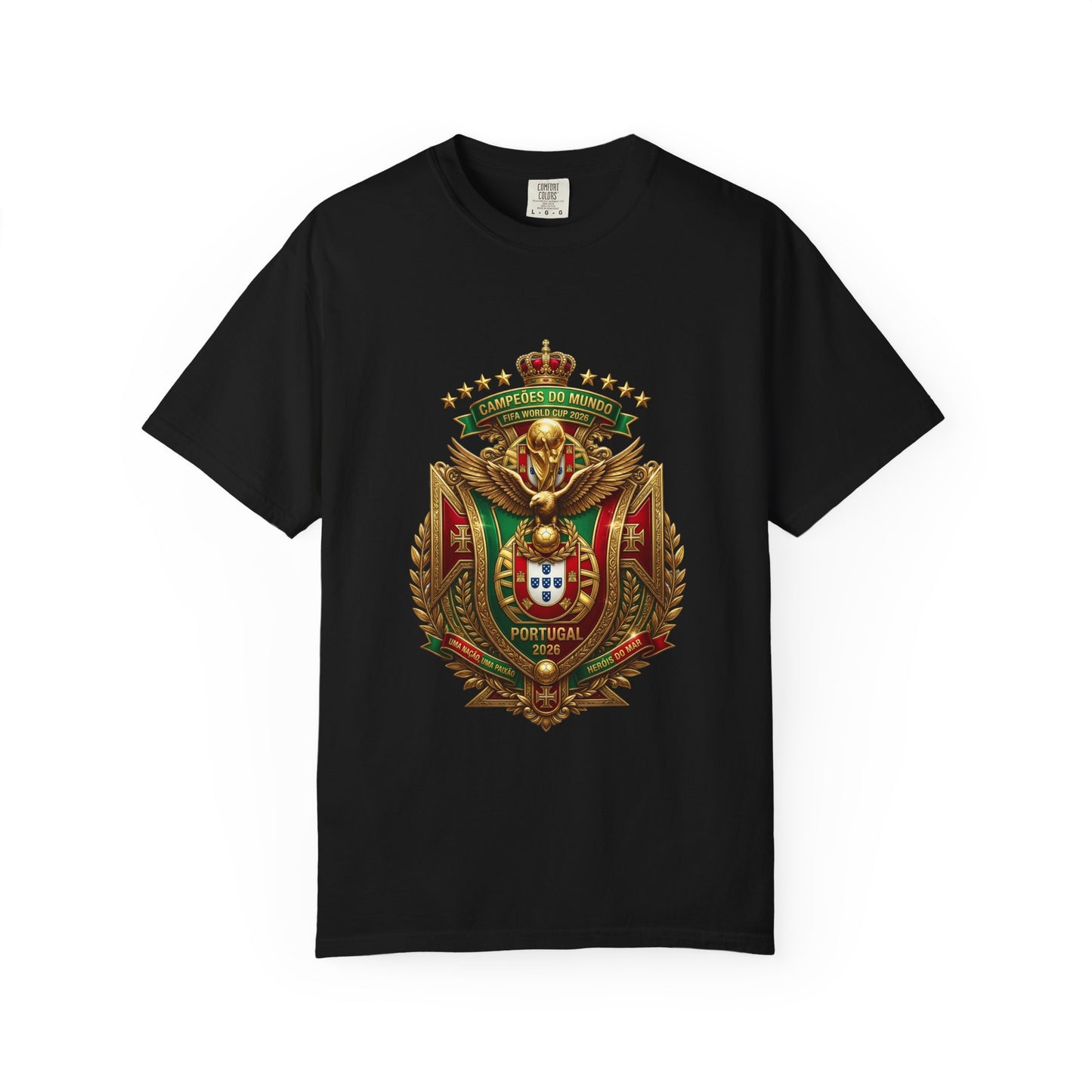 Portugal Football World Cup 2026 'Heróis do Mar' Imperial Crown Crest | Premium Graphic Tee