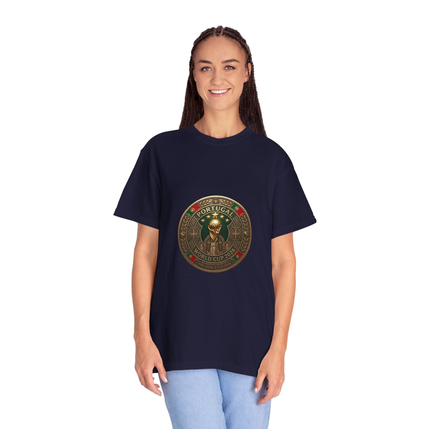 Portugal Football World Cup 2026 'Medalha de Honra' Round Medallion | Premium Graphic Tee