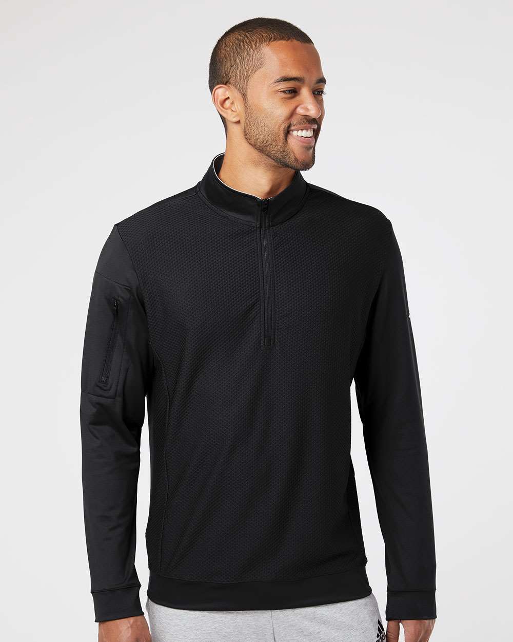 Men's Textured Quarter-Zip Pullover