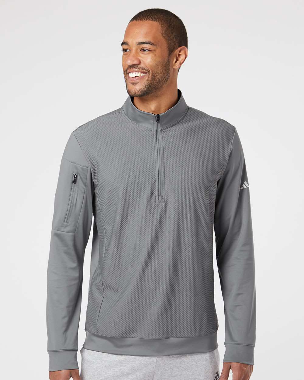 Men's Textured Quarter-Zip Pullover