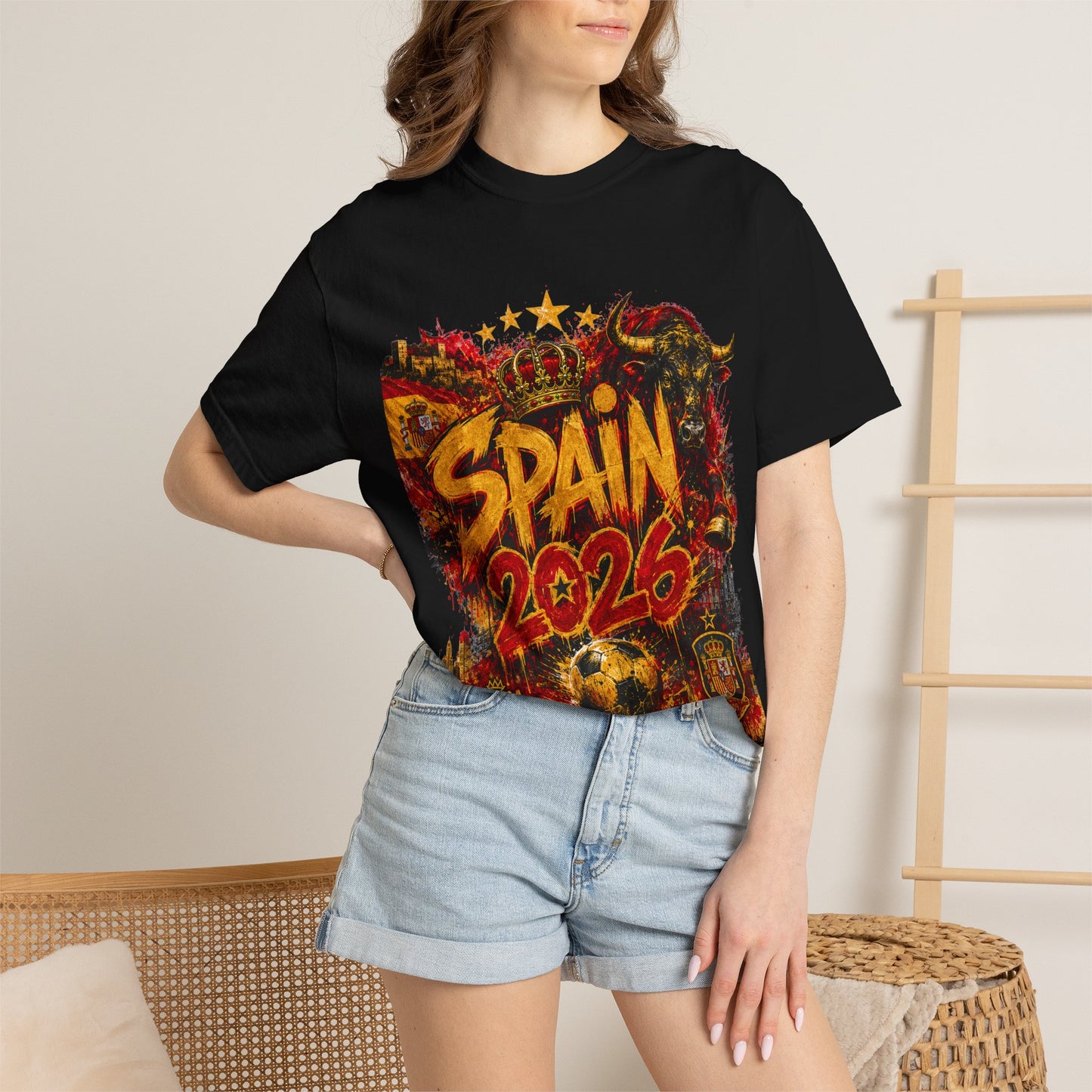 Spain Football World Cup 2026 'Fúria de Ouro' Graffiti Championship | Premium Graphic Tee