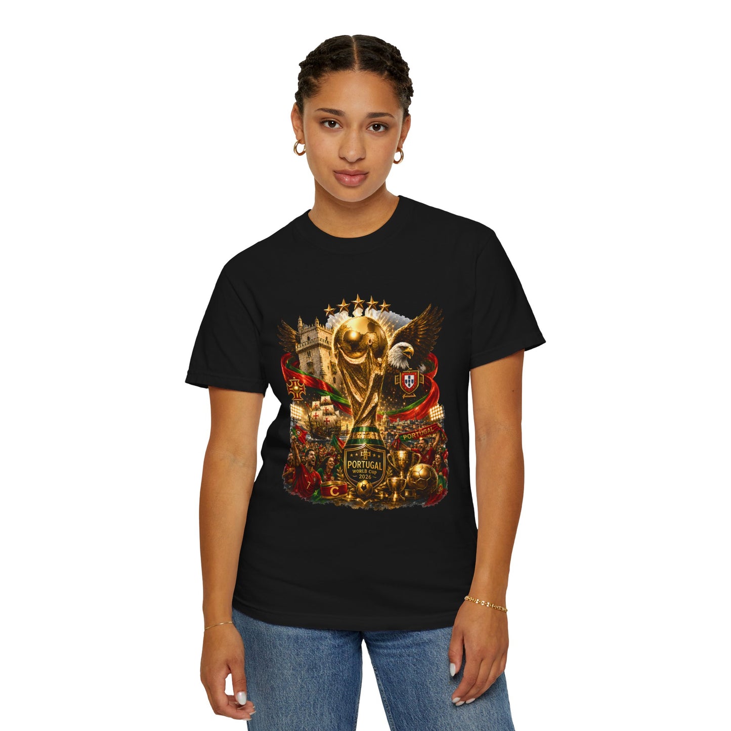 Portugal Football World Cup 2026 'Nação de Campeões' Epic Collage | Premium Graphic Tee