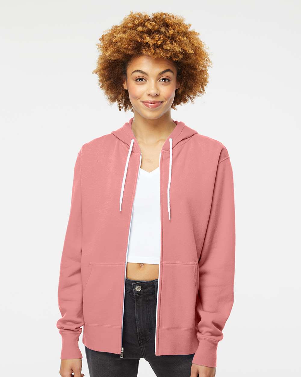 Independent Trading Co. Lightweight Full-Zip Hooded Sweatshirt