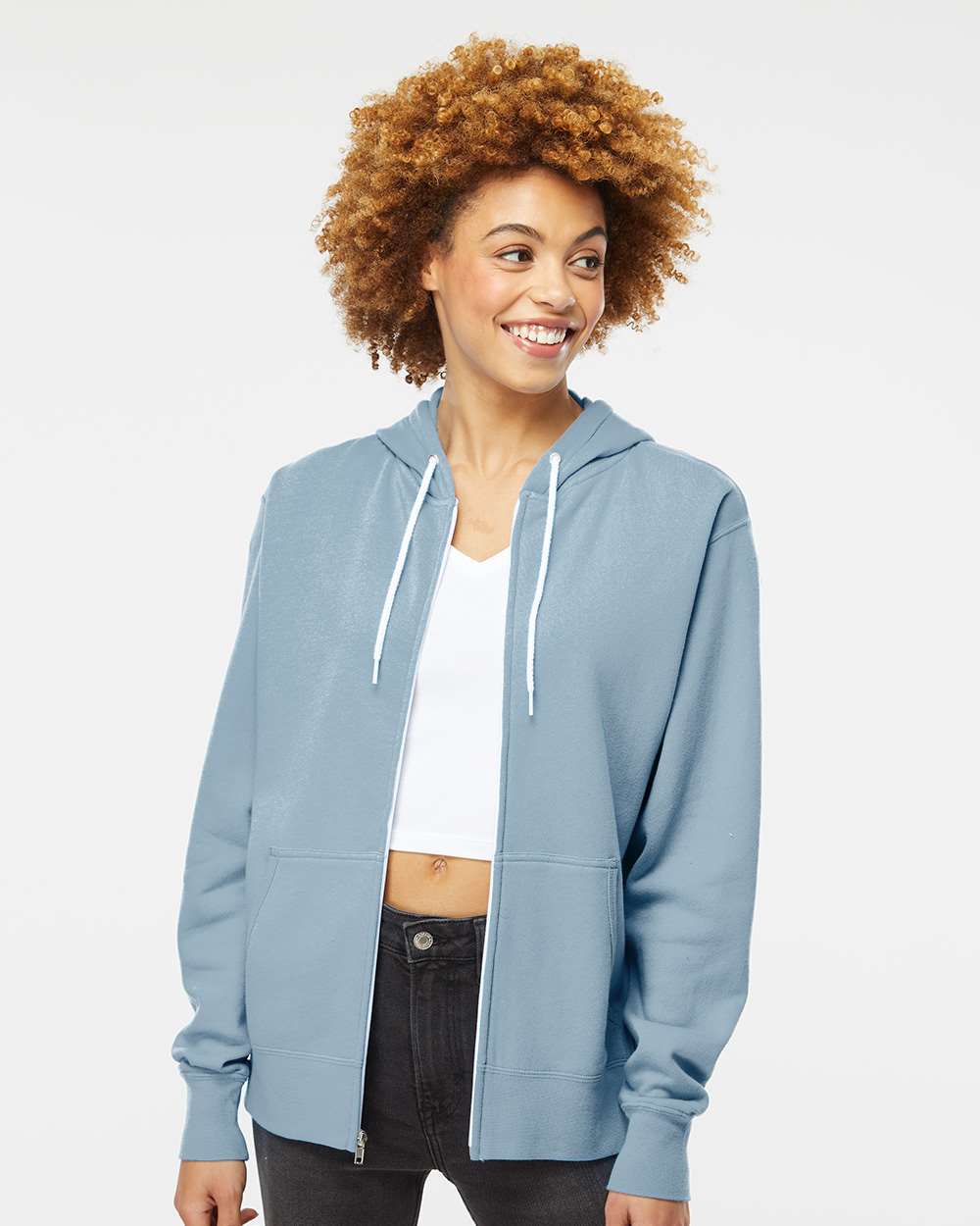 Independent Trading Co. Lightweight Full-Zip Hooded Sweatshirt