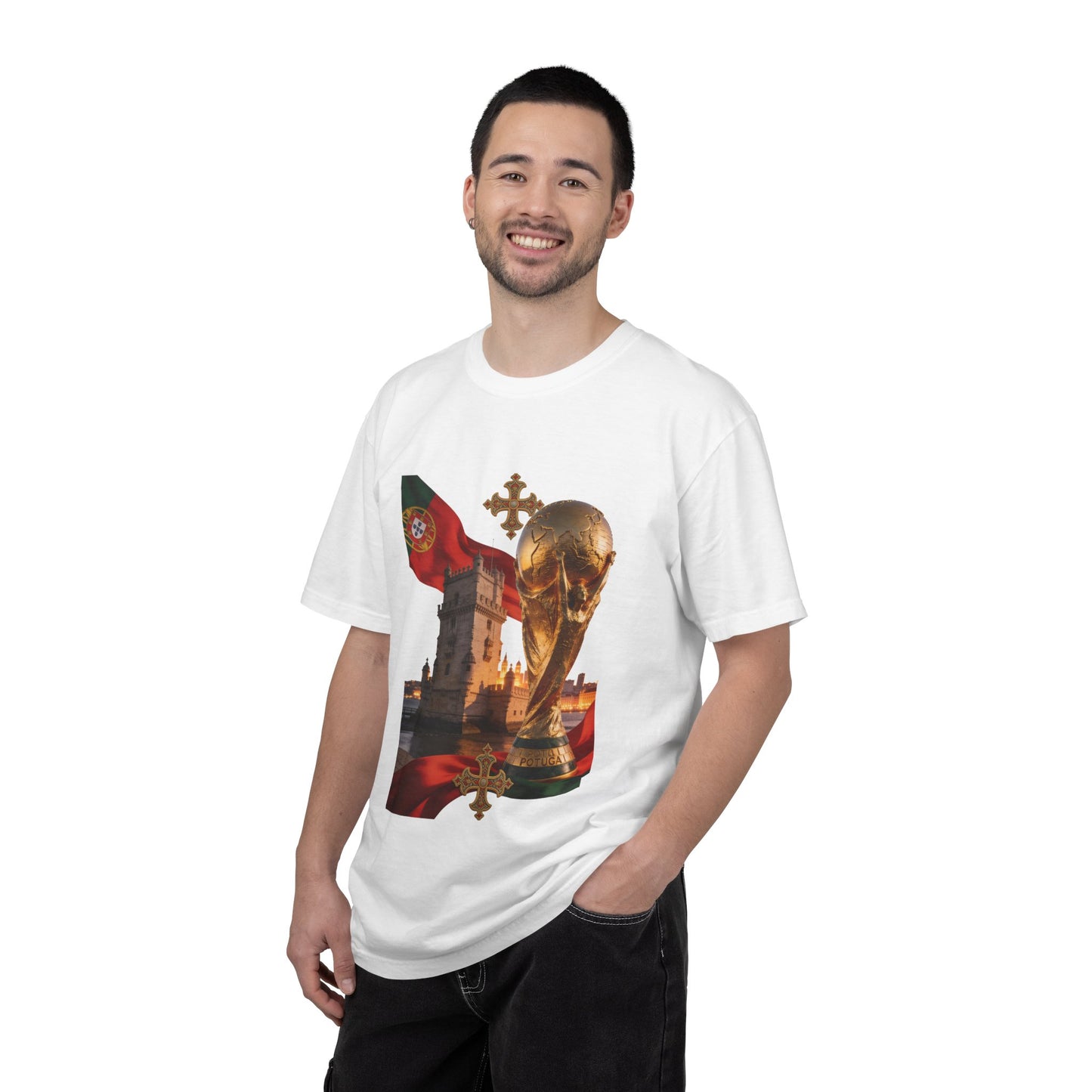 Portugal Football 'Torre de Belém' Majestic Trophy | Premium Graphic Tee