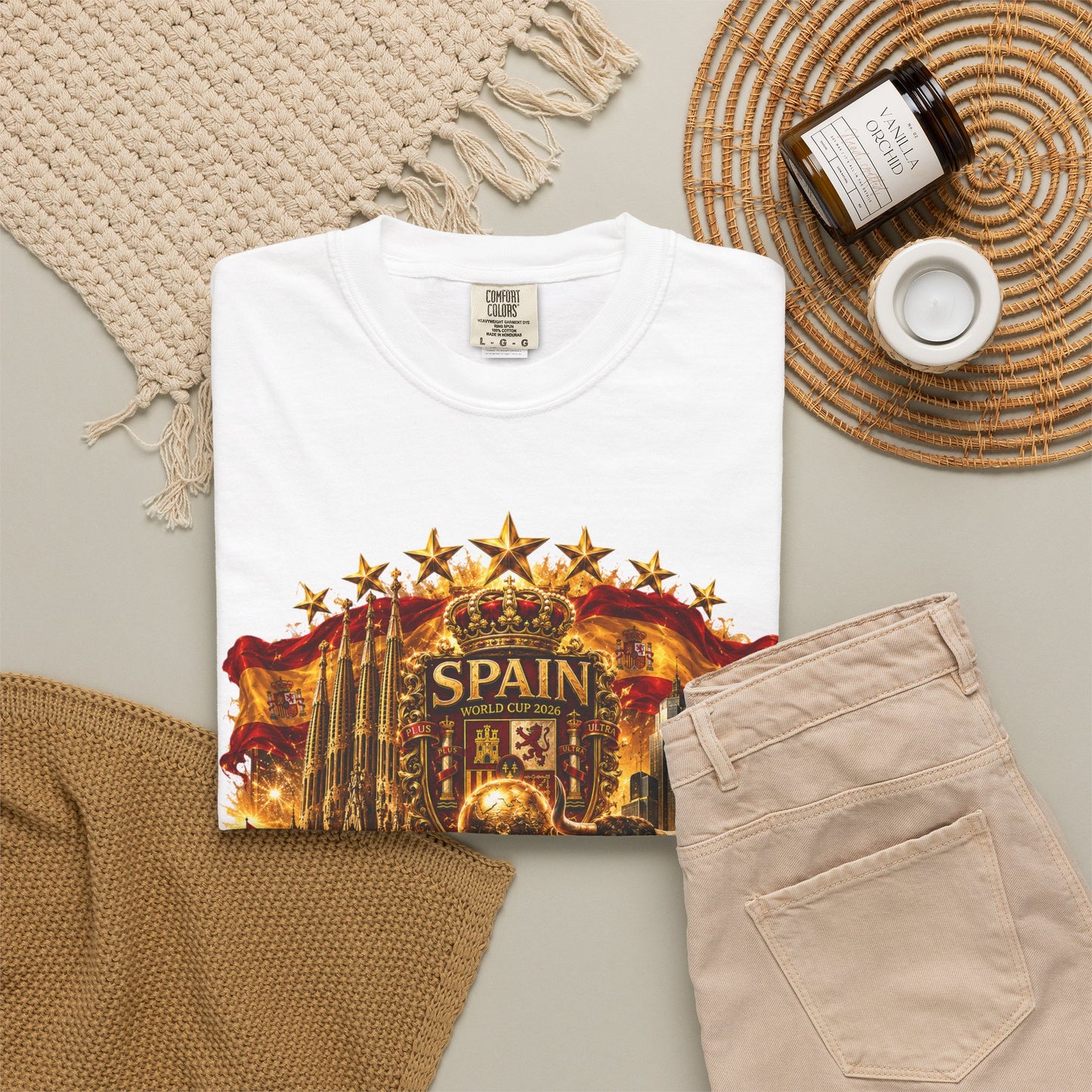 Spain Football World Cup 2026 'Reino de Campeões' Ultimate Collage | Premium Graphic Tee