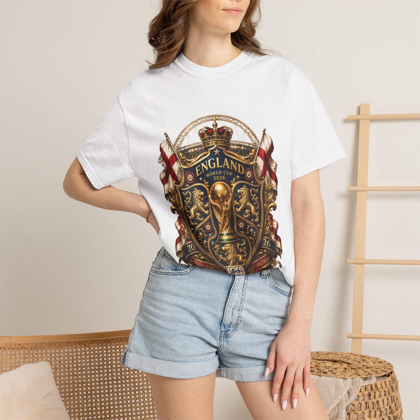 England Football 'Three Lions, One Dream' World Cup Shield | Premium Graphic Tee