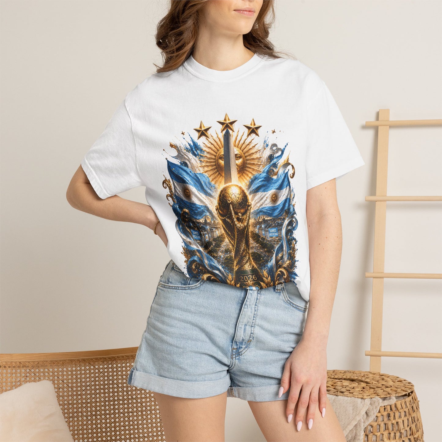 Argentina Football World Cup 2026 Obelisco Horizon – Celestial Glory | Premium Summer Tee