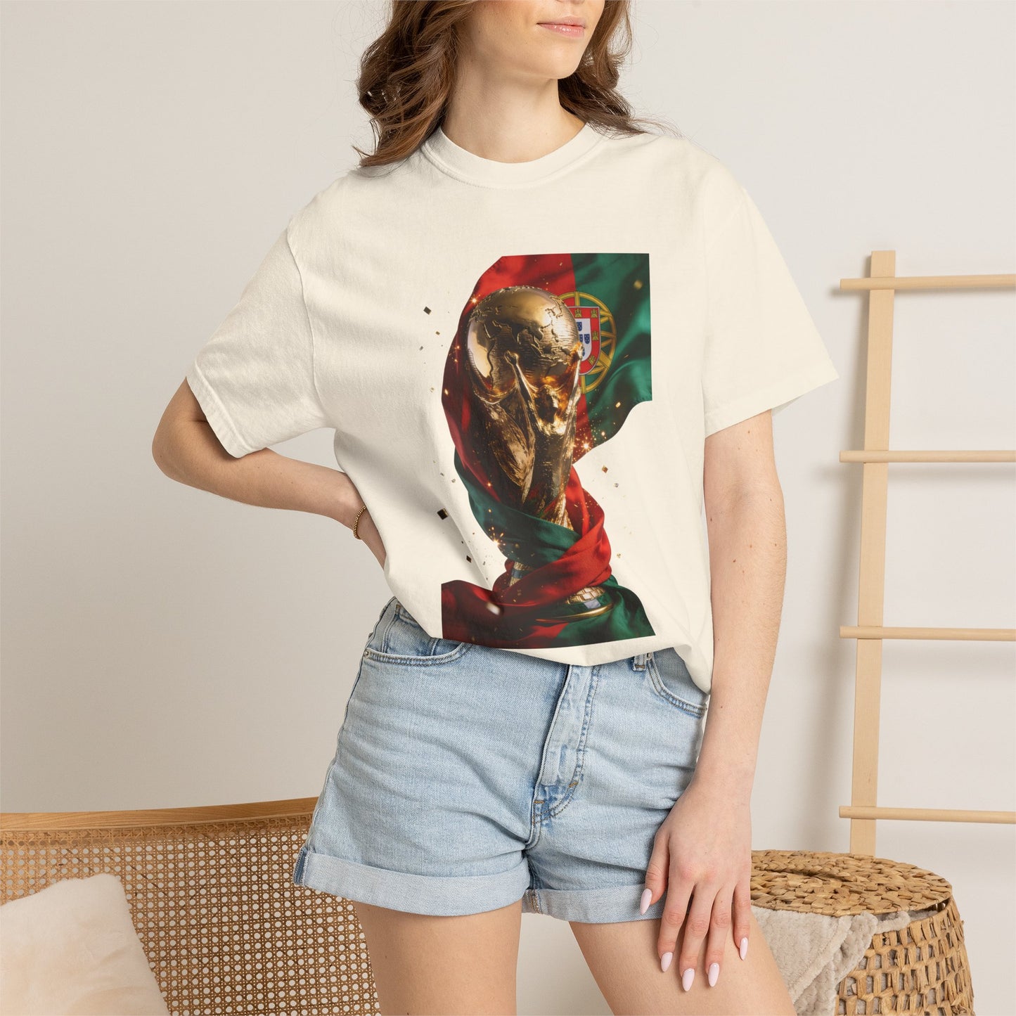Portugal Football 'Taça de Glória' Wrapped Trophy Emblem | Premium Graphic Tee