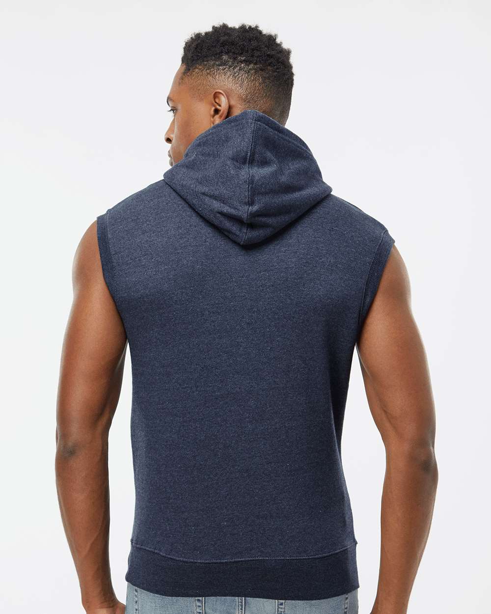 Men's Triblend Sleeveless Hooded Sweatshirt