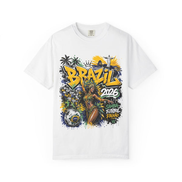 Brazil Samba Queen World Cup 2026 T-Shirt PNG | Carnival Soccer Graphic Tee DTF | Copa Do Mundo Futebol Fan Gift