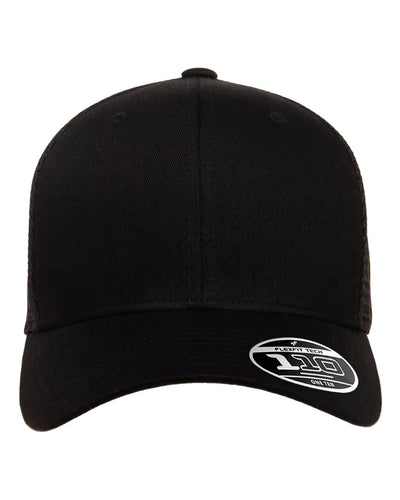 Flexfit Men's 110 Recycled Trucker Mesh, Black, OSFA