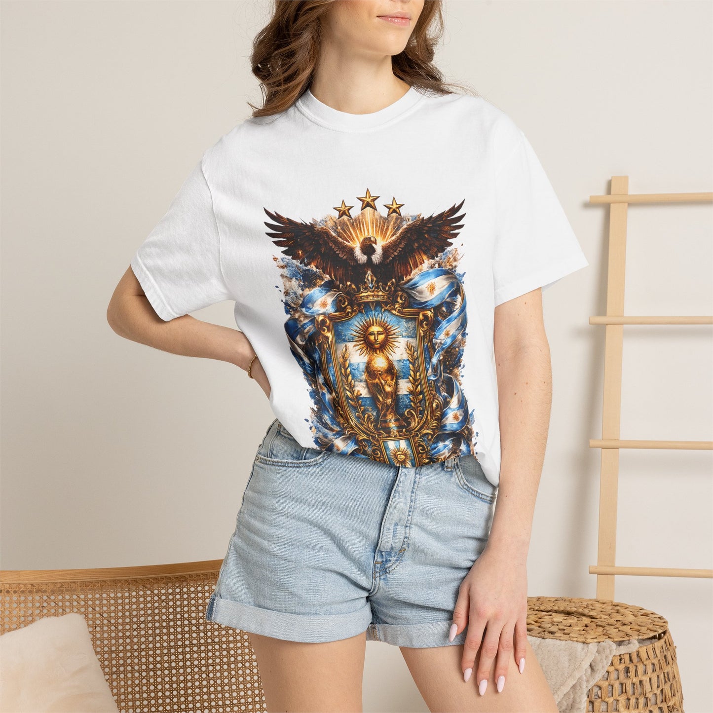 Argentina Football World Cup 'Águila de la Patria' Sovereign Shield | Premium Summer Tee