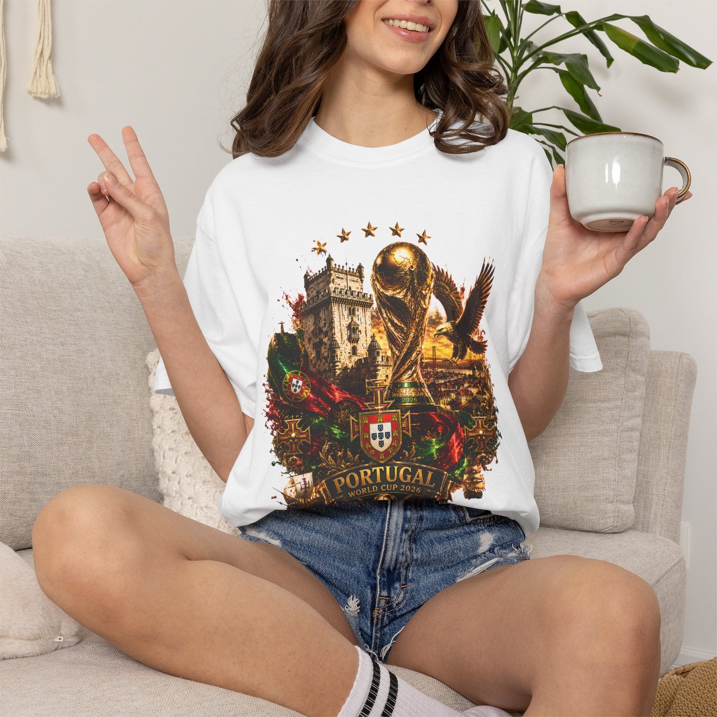 Portugal Football World Cup 2026 'Império de Glória' Epic Collage | Premium Graphic Tee