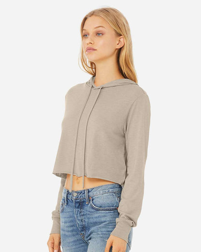 WomenÂ’s Triblend Crop Long Sleeve Hoodie