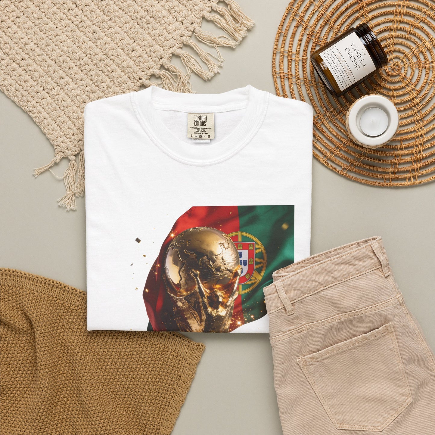 Portugal Football 'Taça de Glória' Wrapped Trophy Emblem | Premium Graphic Tee