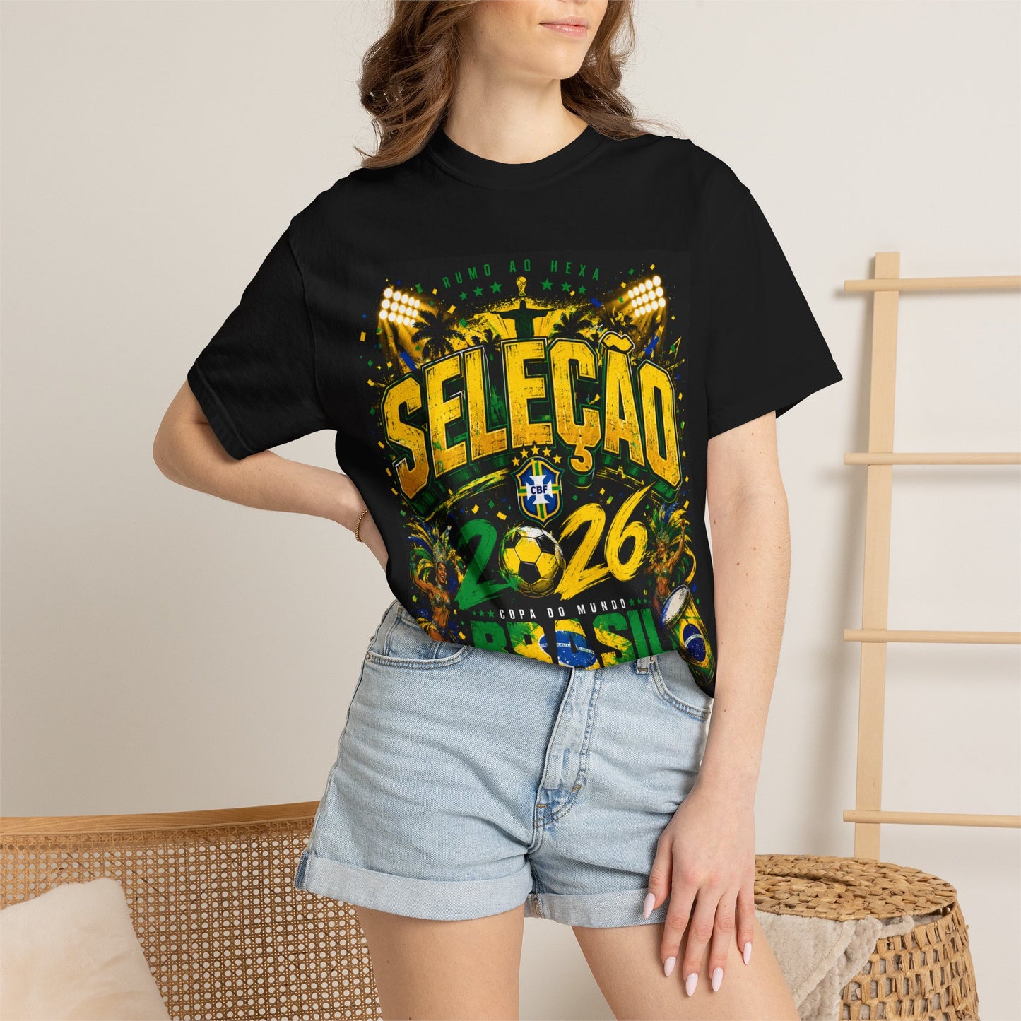 Brazil Selecao 2026 World Cup T-Shirt PNG | Samba Football Graphic Tee Design | Copa Do Mundo Soccer Fan Gif