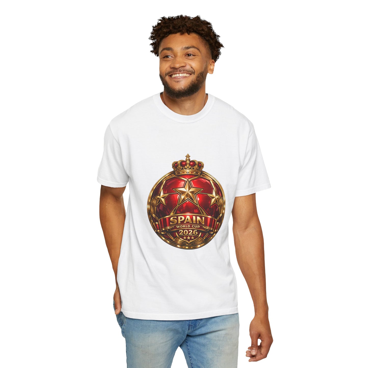 Spain Football World Cup 2026 'Estrella de Campeón' Round Medallion | Premium Graphic Tee
