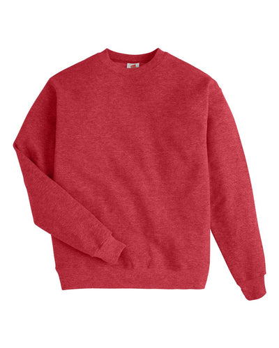 Hanes Unisex 7.8 oz., EcosmartÂ® 50/50 Crewneck Sweatshirt M HEATHER RED