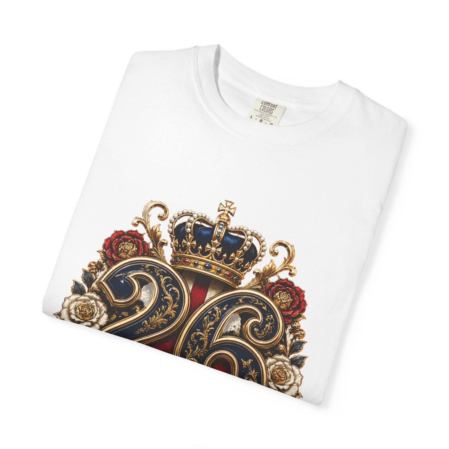 England Football '26 Baroque Monogram – Three Lions | Premium Graphic Tee